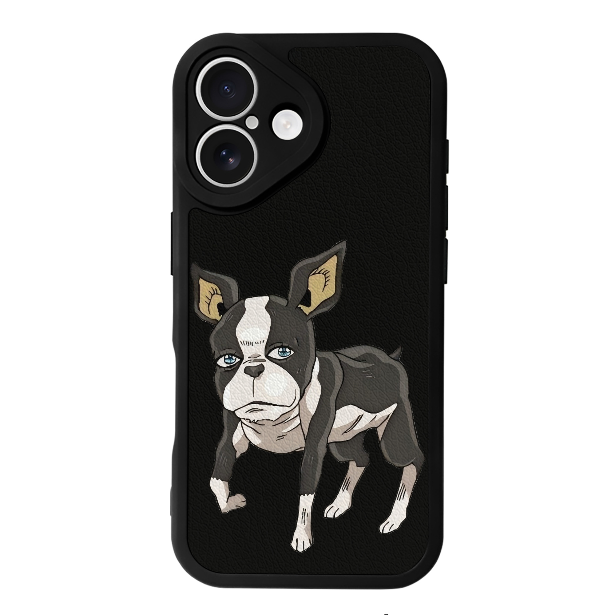 （画像用） ジョジョの奇妙な冒険 イギー JoJo's Bizarre Adventure Iggy 【iPhone 16シリーズ対応】シリコンスマホケース（レザー調） 材質：シリコン